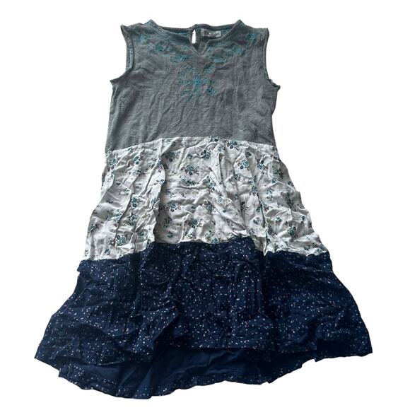 Tucker + Tate Girls Tiered Mixed Print Dress - Size Small - Picture 1 of 4